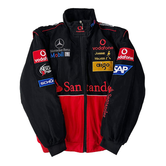 Mercedes Benz Racing Jacket, Embroidered Unisex Jacket - Red