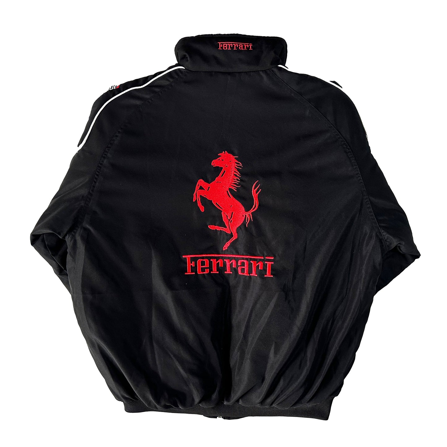 Ferrari Racing Jacket, Embroidered Unisex Jacket - Black