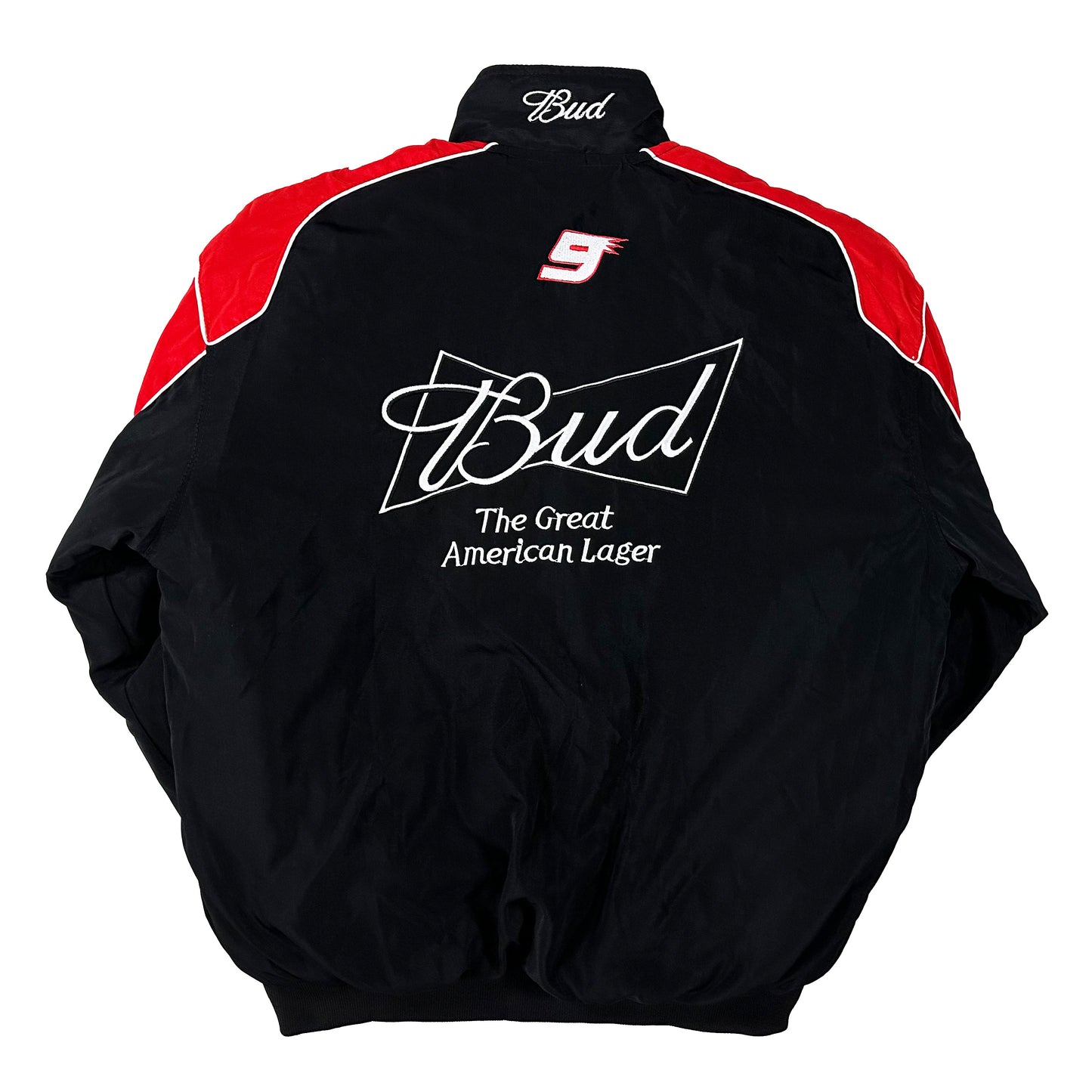 Budweiser Racing Jacket, Embroidered Unisex Jacket - Black