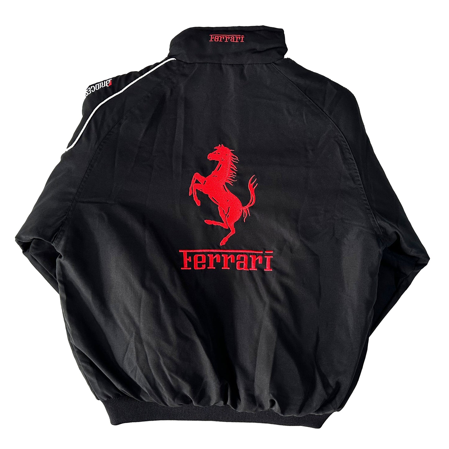 Ferrari Racing Jacket, Embroidered Unisex Jacket - Shell Black