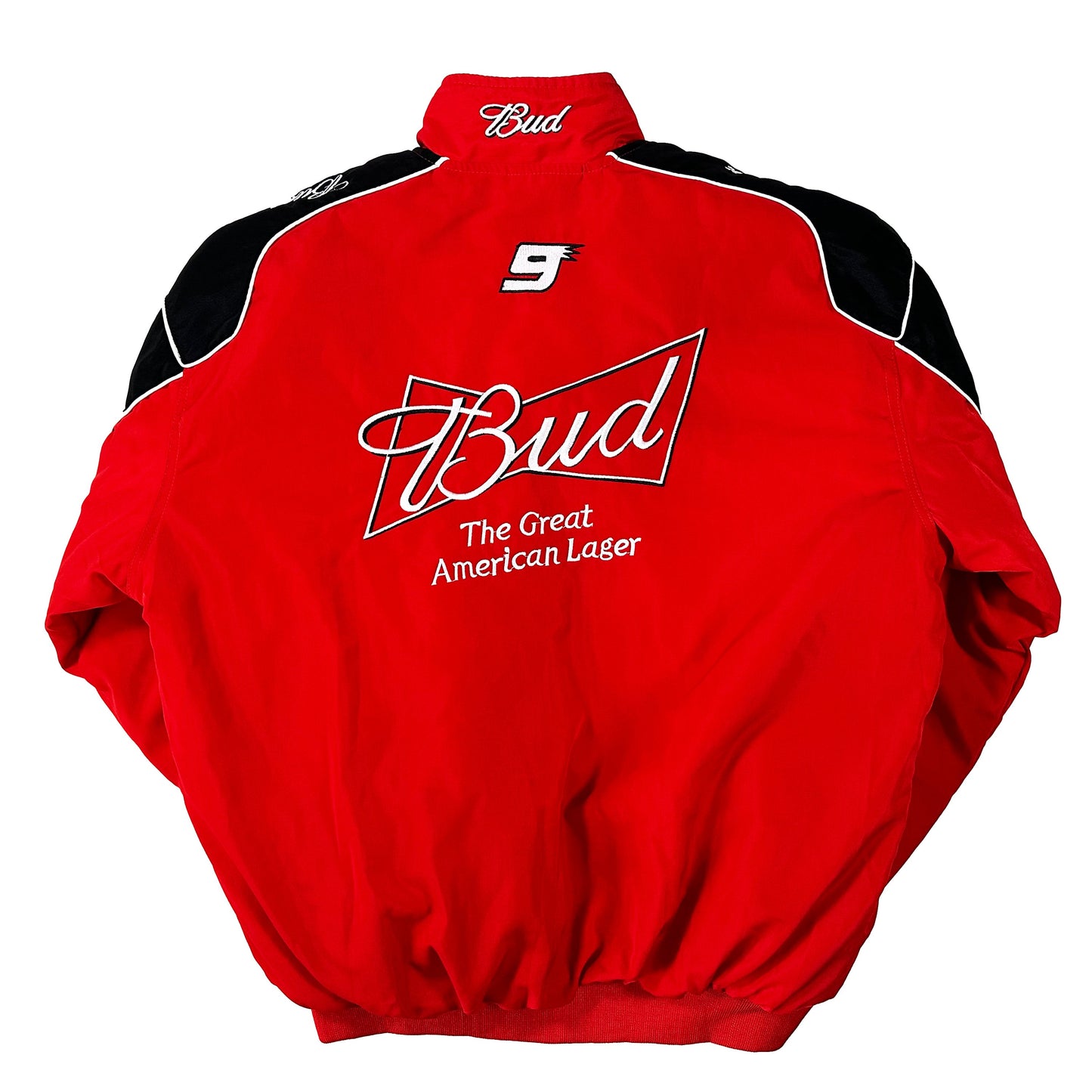 Budweiser Racing Jacket, Embroidered Unisex Jacket - Red