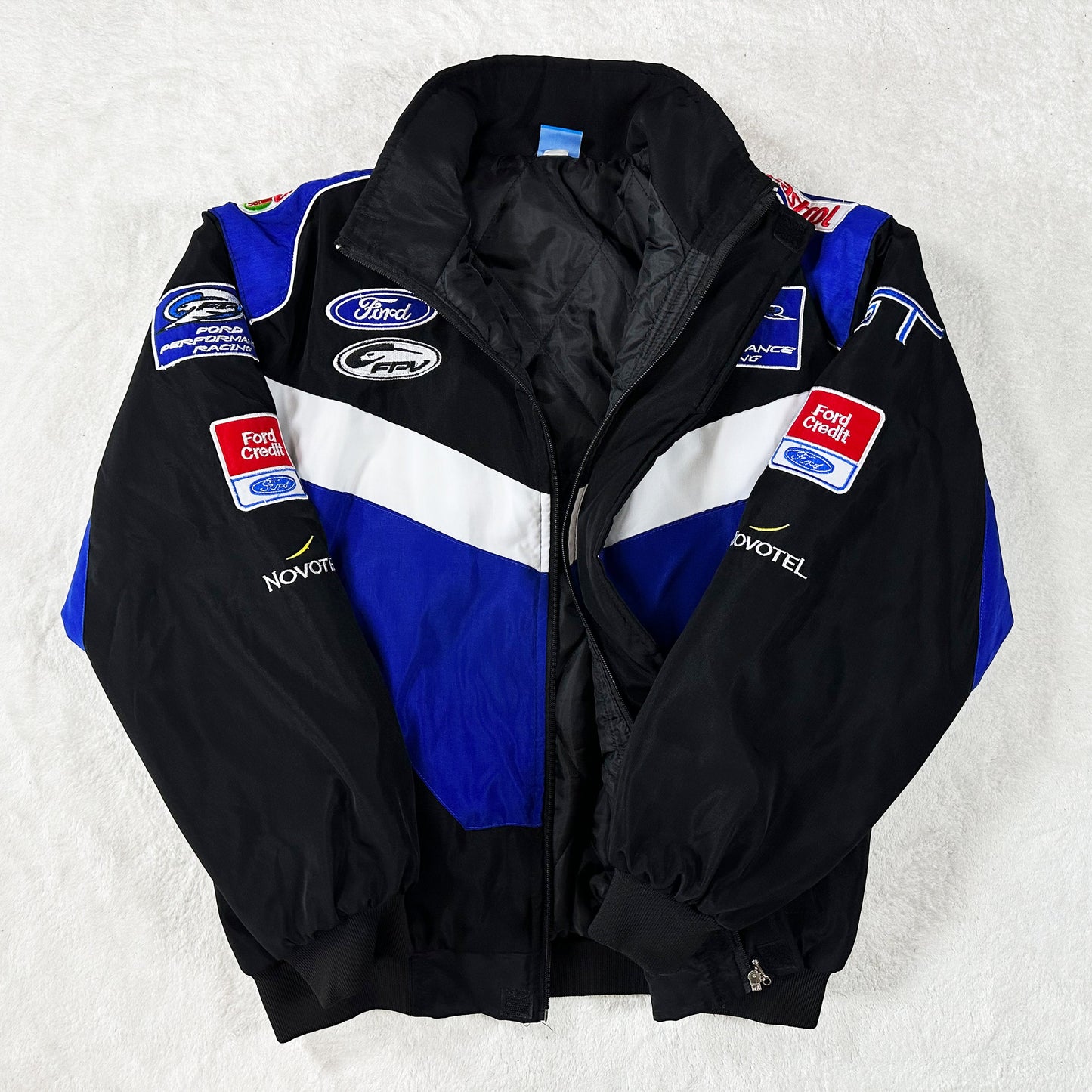 Ford Racing Jacket, Embroidered Unisex Jacket -Black