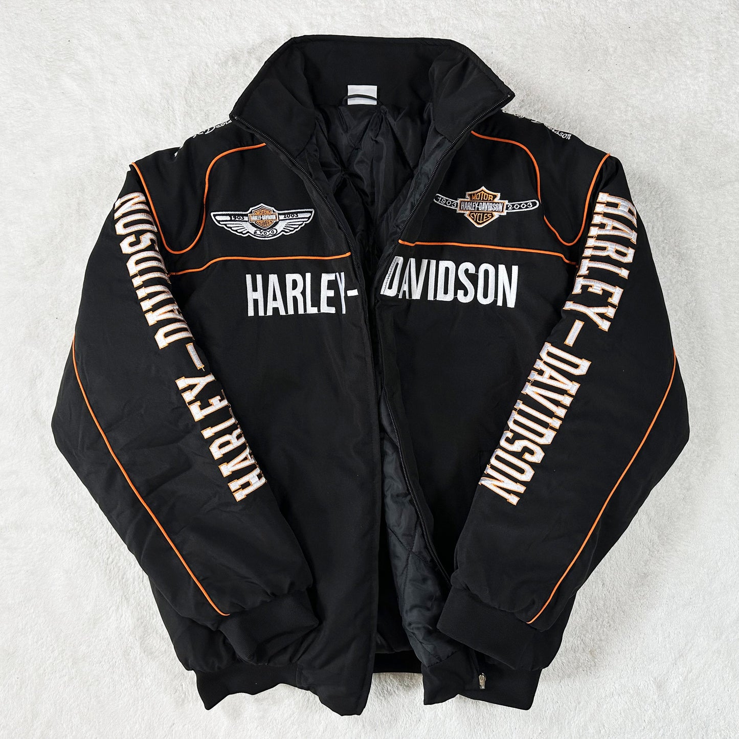 Harley Racing Jacket, Embroidered Unisex Jacket