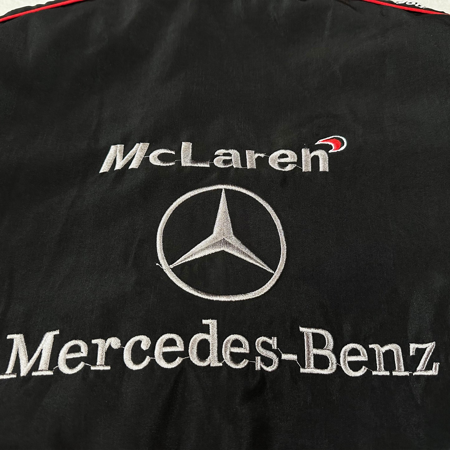 Mercedes Benz Racing Jacket, Embroidered Unisex Jacket - Red