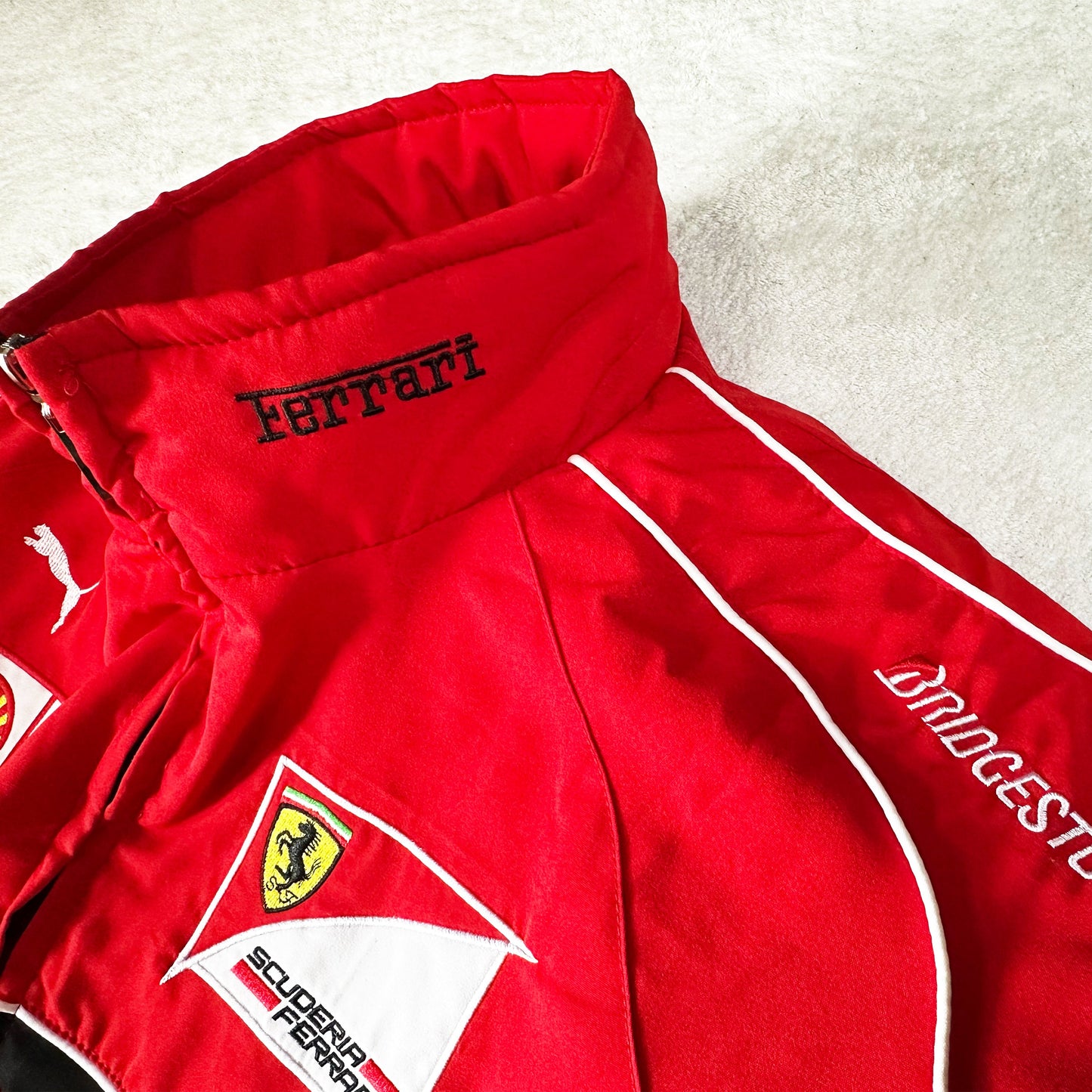 Ferrari Racing Jacket, Embroidered Unisex Jacket - Red