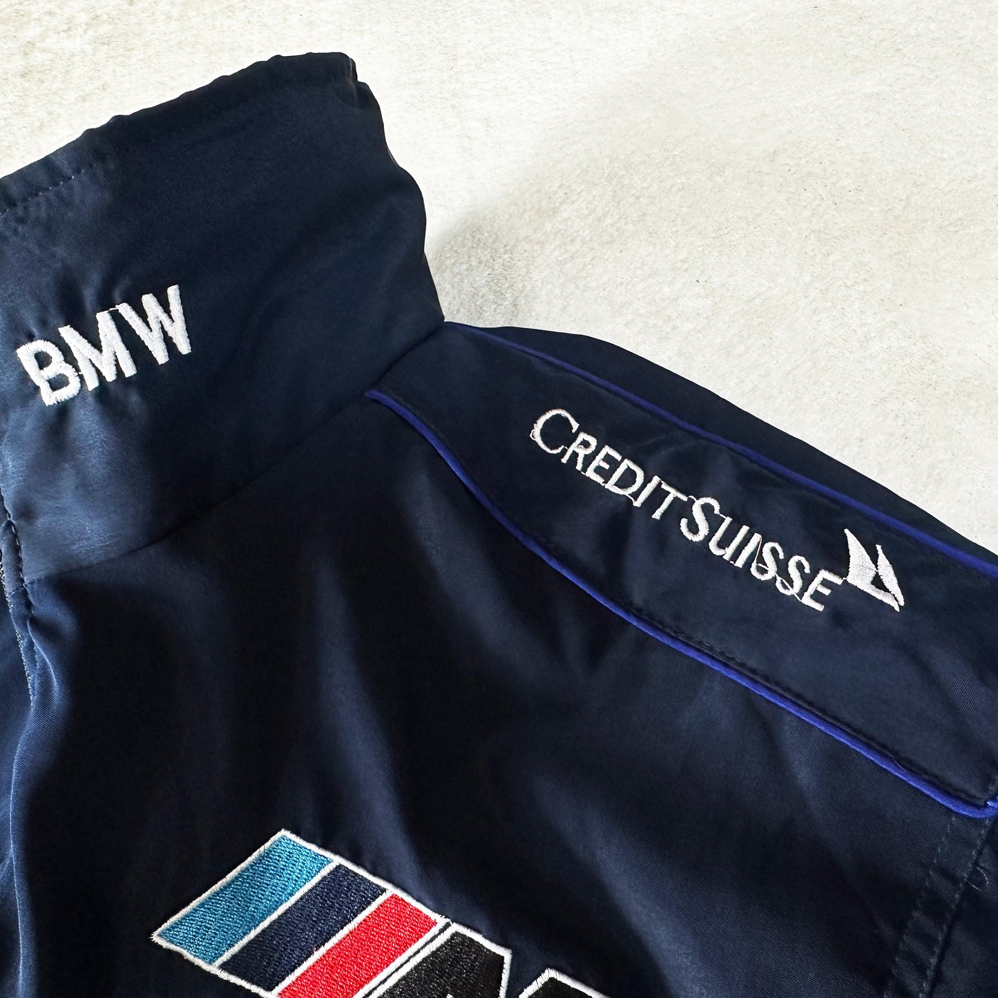 BMW Racing Jacket, Embroidered Unisex Jacket - Navy Blue