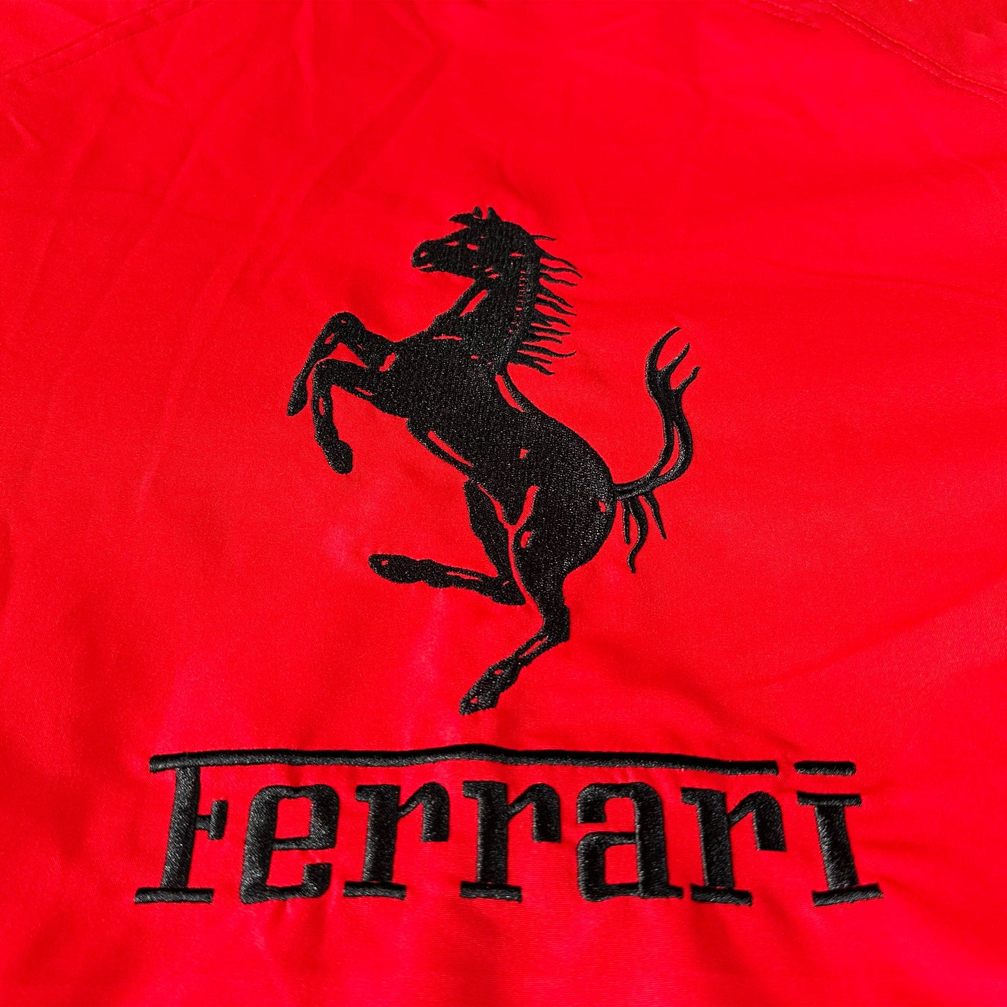 Ferrari Racing Jacket, Embroidered Unisex Jacket - Red