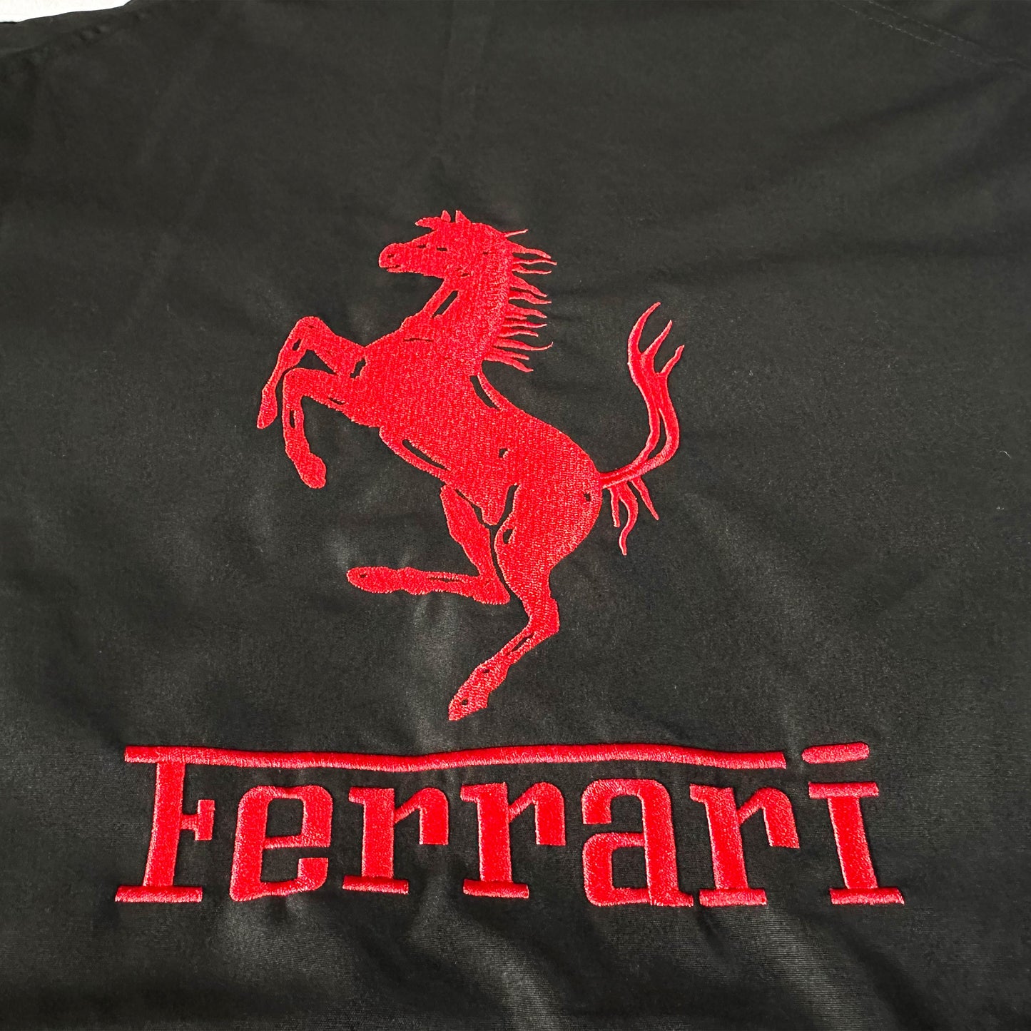 Ferrari Racing Jacket, Embroidered Unisex Jacket - Black