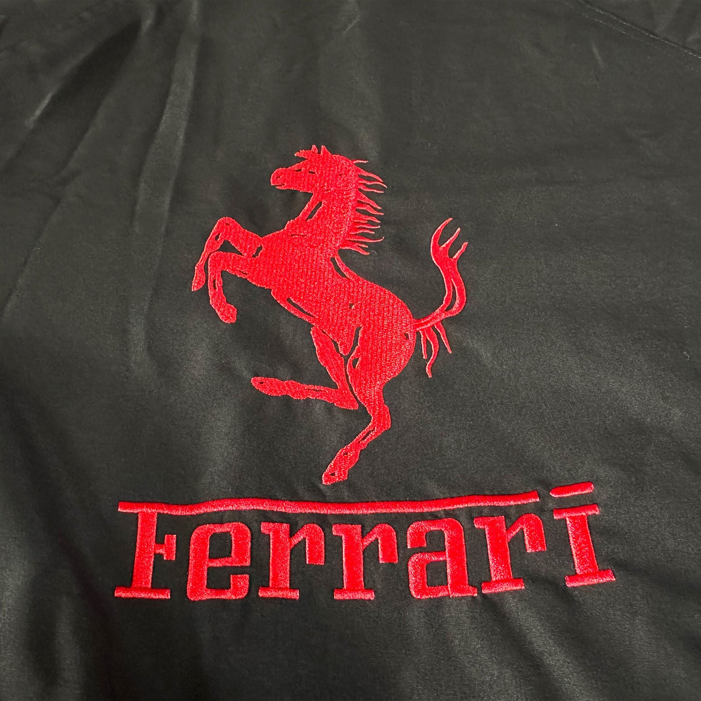 Ferrari Racing Jacket, Embroidered Unisex Jacket - Shell Black