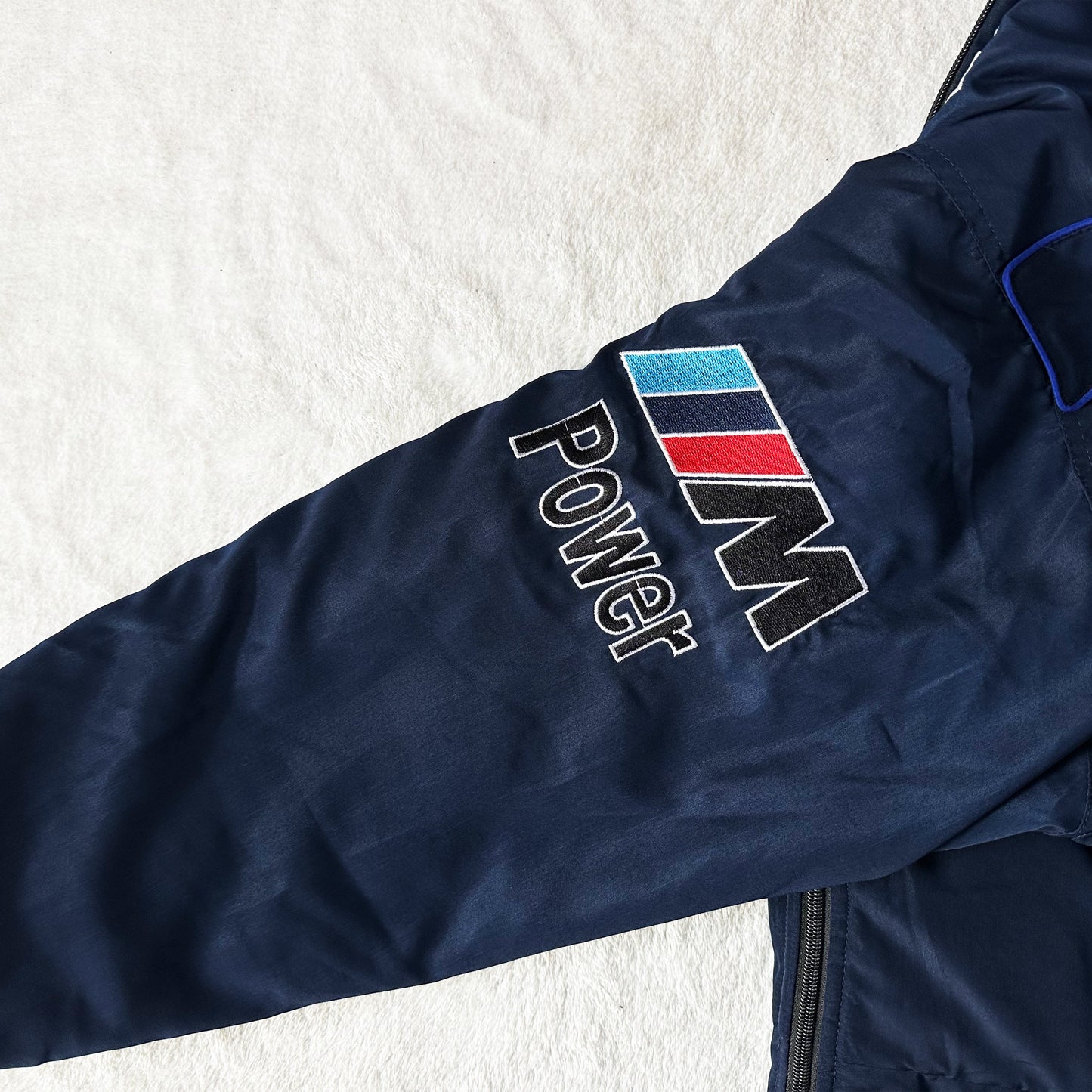 BMW Racing Jacket, Embroidered Unisex Jacket - Navy Blue