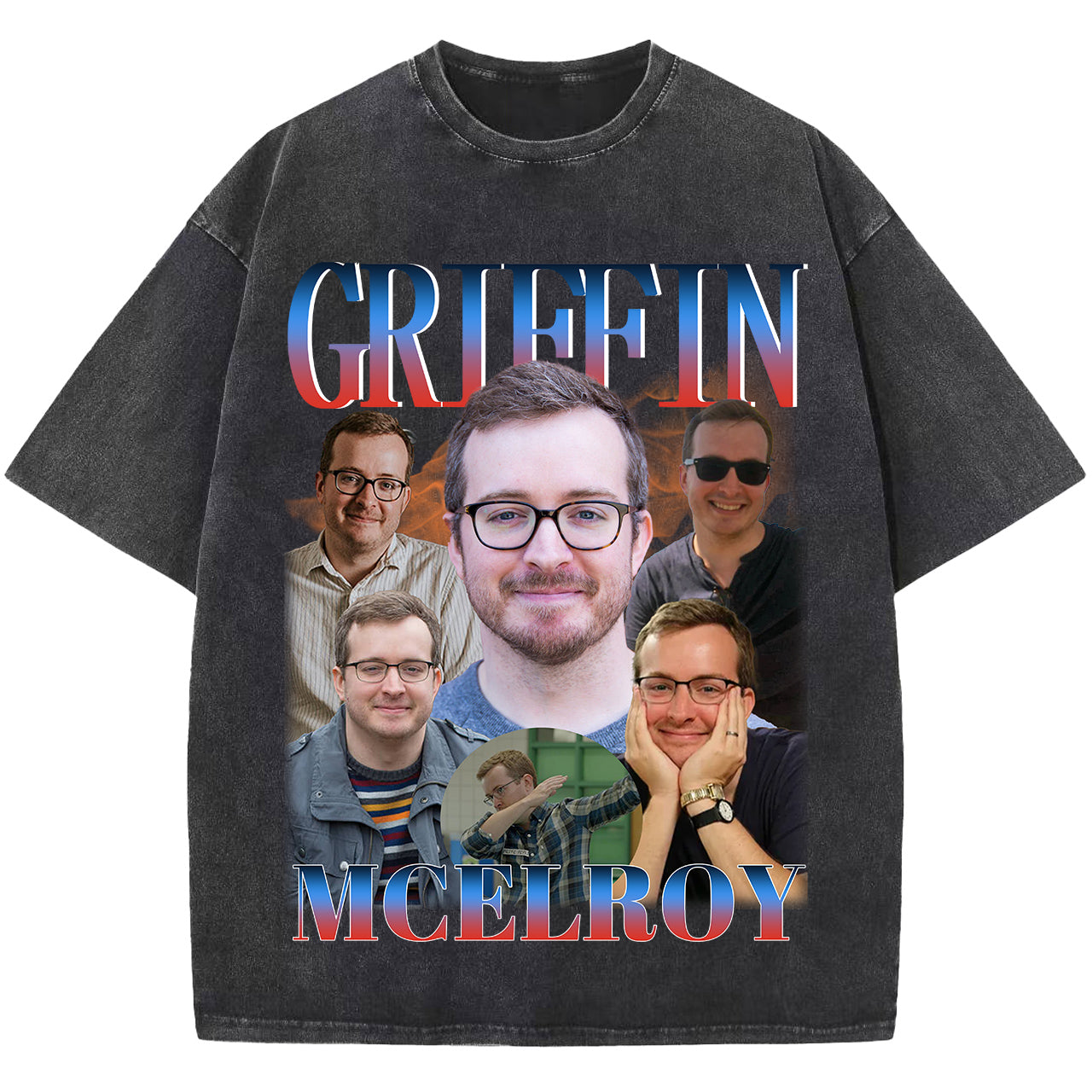 Griffin McElroy T-shirt, Vintage T shirt Washed Black Tee Shirt, Unisex Short Sleeve