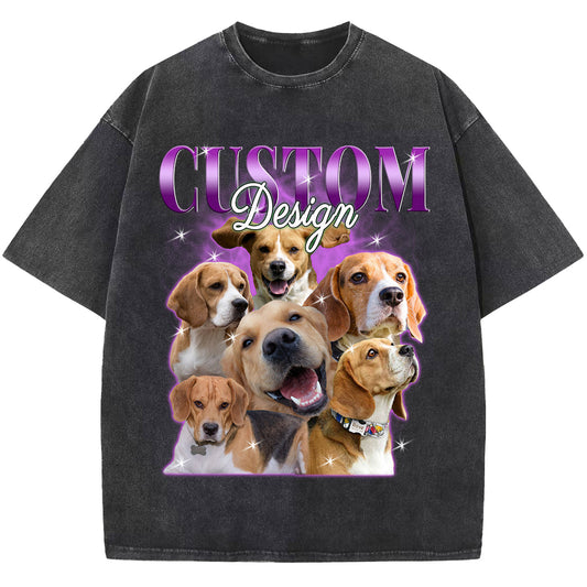 Custom Vintage Pet Shirt, Pet Photo + Name Custom Dog Shirt, Personalized Dog Shirt, Custom Dog/Cat T Shirts for Humans Custom Cat Shirt 90's Tee